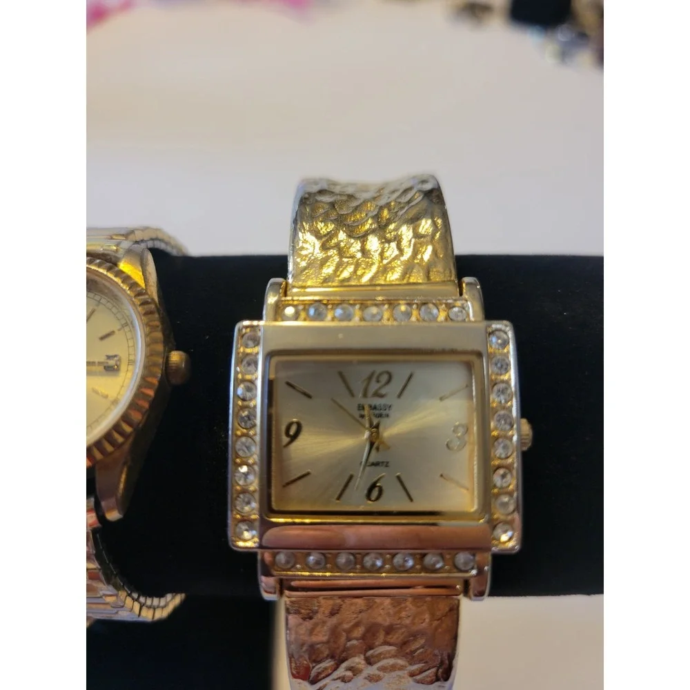 Vintage Watch Lot of 5 Gruen Embassy Studio Time Gold Silver tone * For Parts